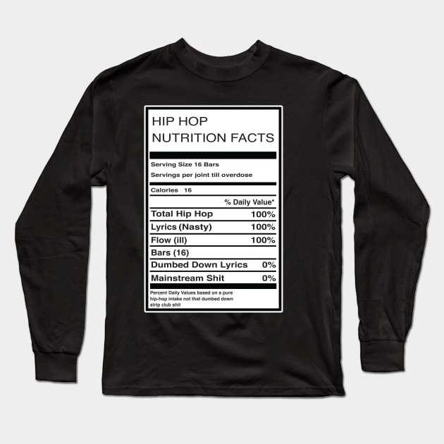 Hip Hop Nutrition Long Sleeve T-Shirt by HipHopTees